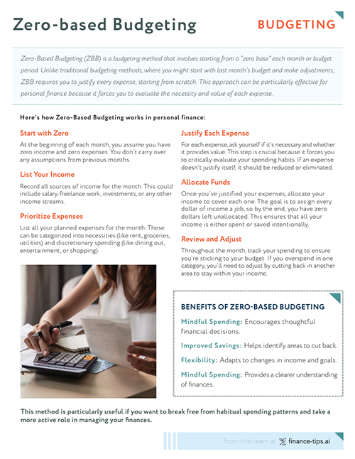 zero based budgeting