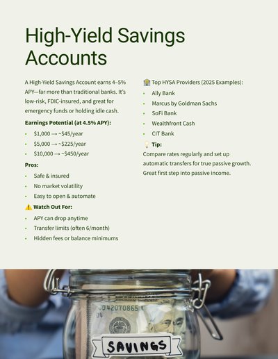 high yield savings accounts